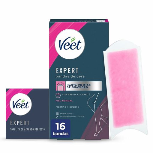 VEET EXPERT BANDES DE CIRE CORPS peaux normales 16 u