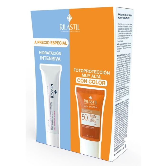 RILASTIL AQUA INTENSE 72H + PROTEZIONE SOLARE SPF50 COFANETTO 2 pz