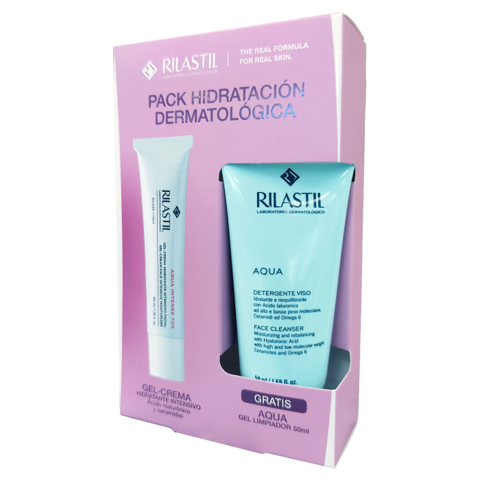 RILASTIL AQUA INTENSE 72H + TROUSSE GEL DÉMAQUILLANT 2 pcs