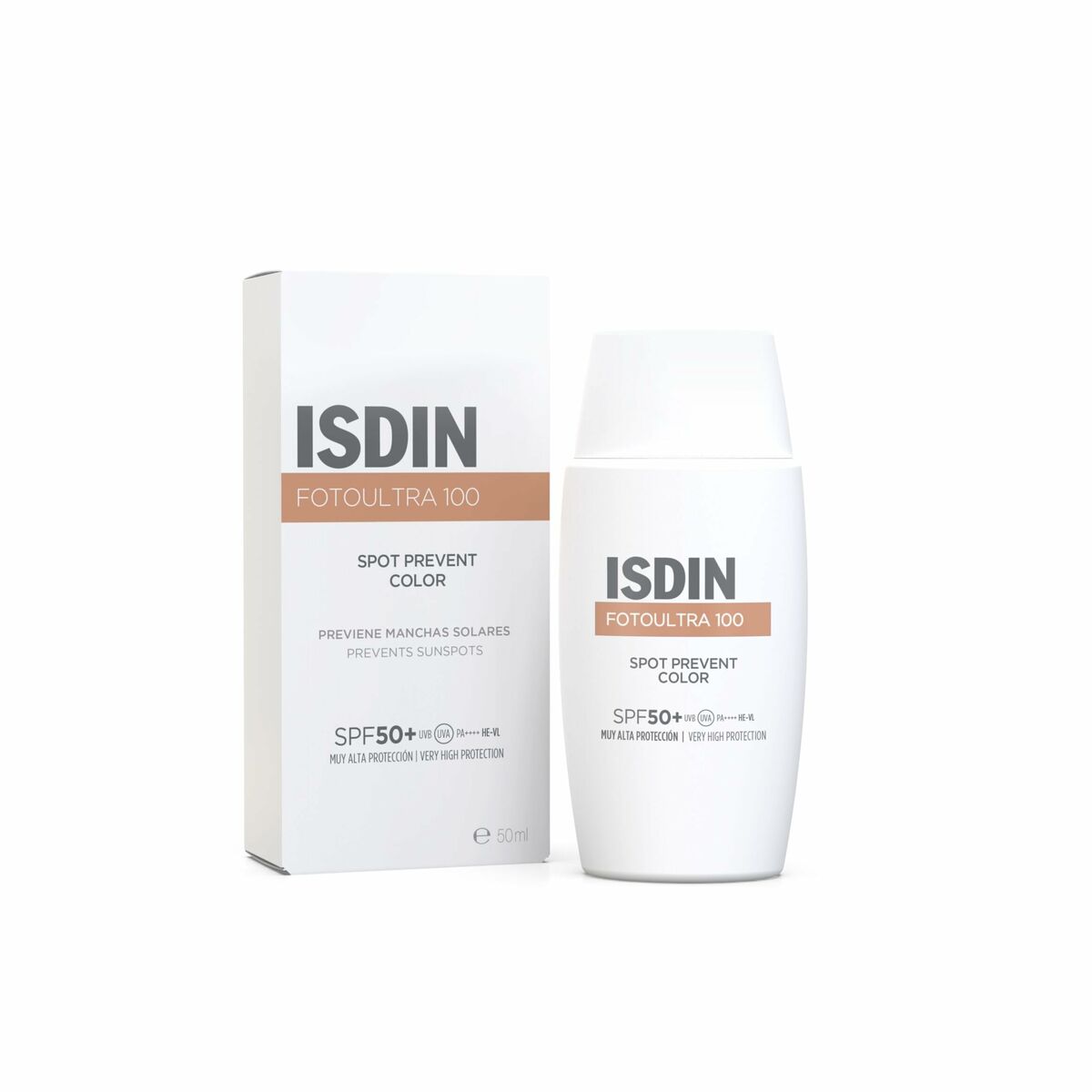 ISDIN FOTO ULTRA 100 Fotoprotettore viso con colore antimacchie SPF50+ 50 ml