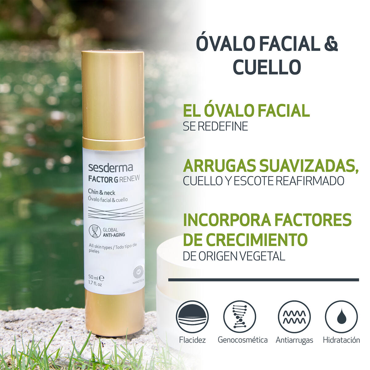 SESDERMA FACTOR G RENEW facial oval &amp; neck 50 ml