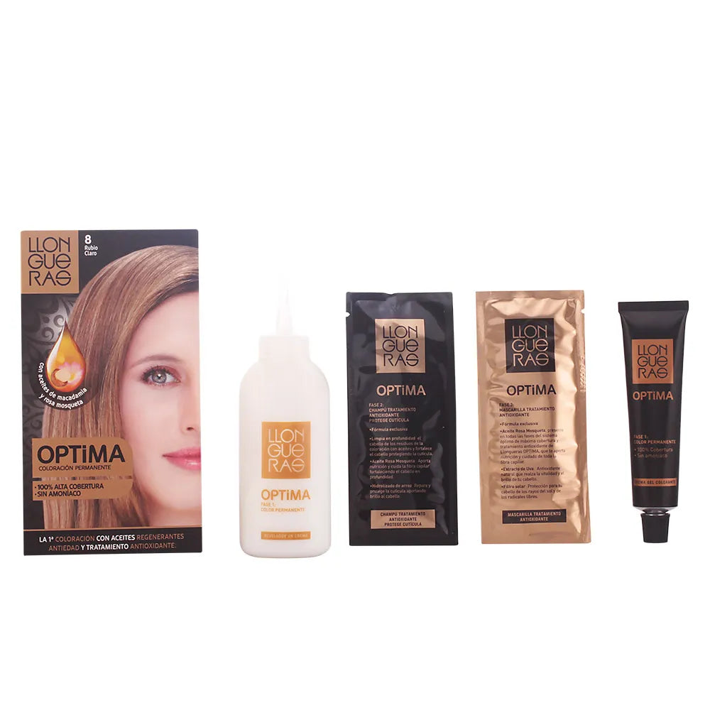 LLONGUERAS OPTIMA hair colour #8-light blond 1 u