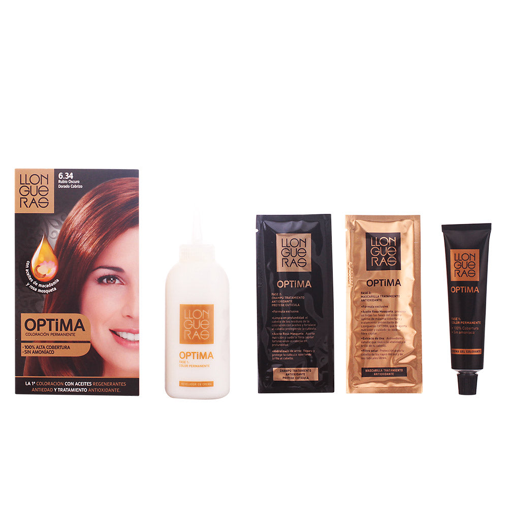 LLONGUERAS OPTIMA hair colour #6.34-golden deep blond 1 u