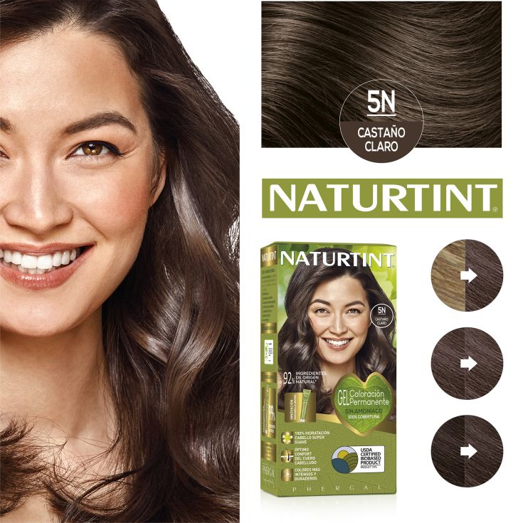 NATURTINT coloration permanente sans ammoniaque #5N-Châtain clair 170 ml