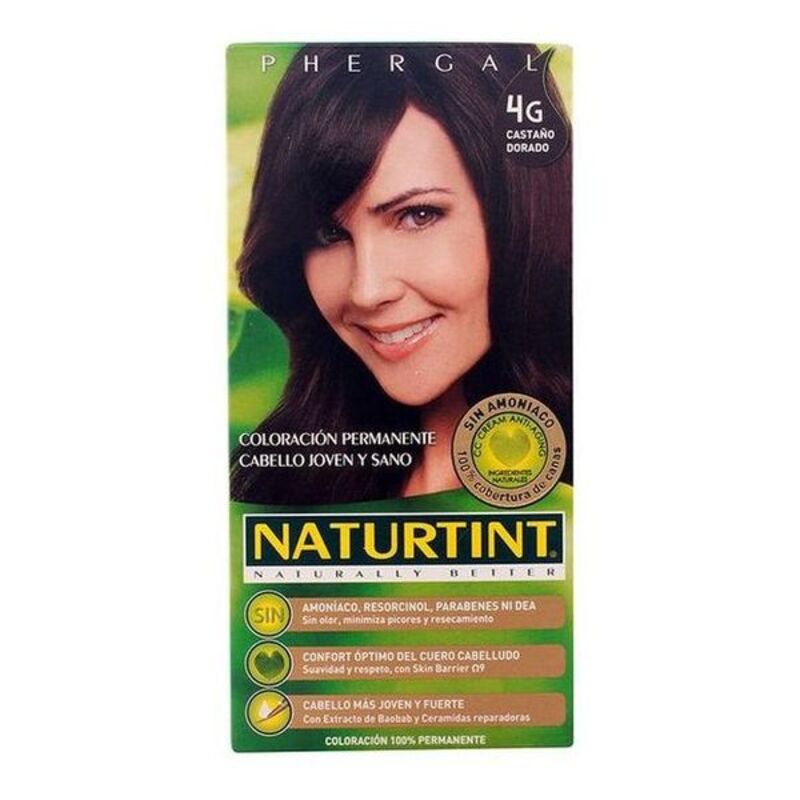 NATURTINT coloration permanente sans ammoniaque #4G-Châtain Doré 170 ml