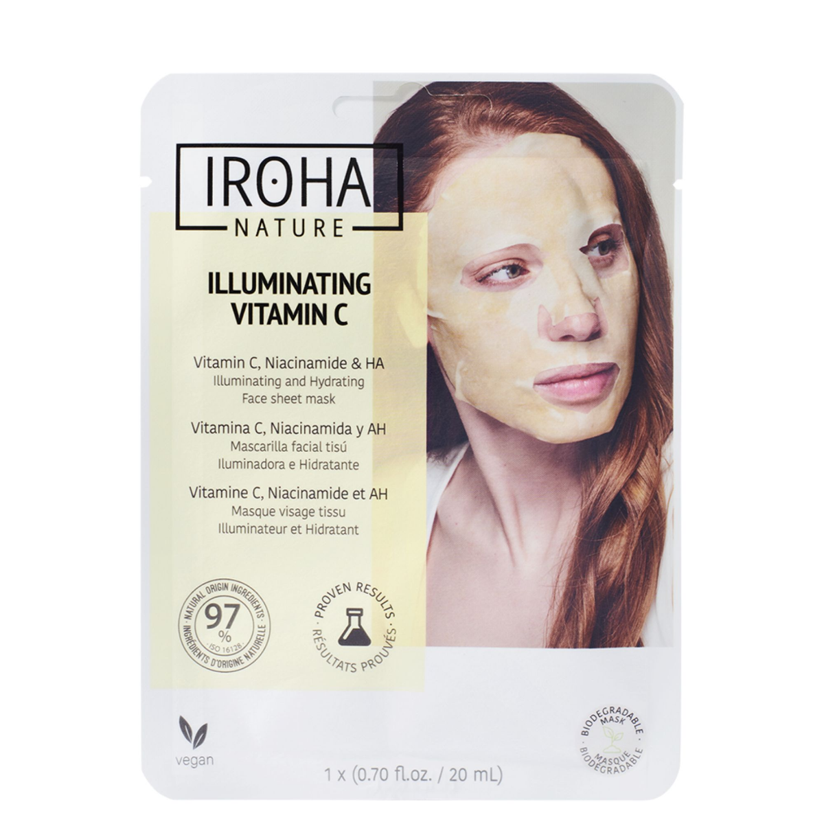 IROHA TISSUE MASK illuminante vitamina C + HA 1 u