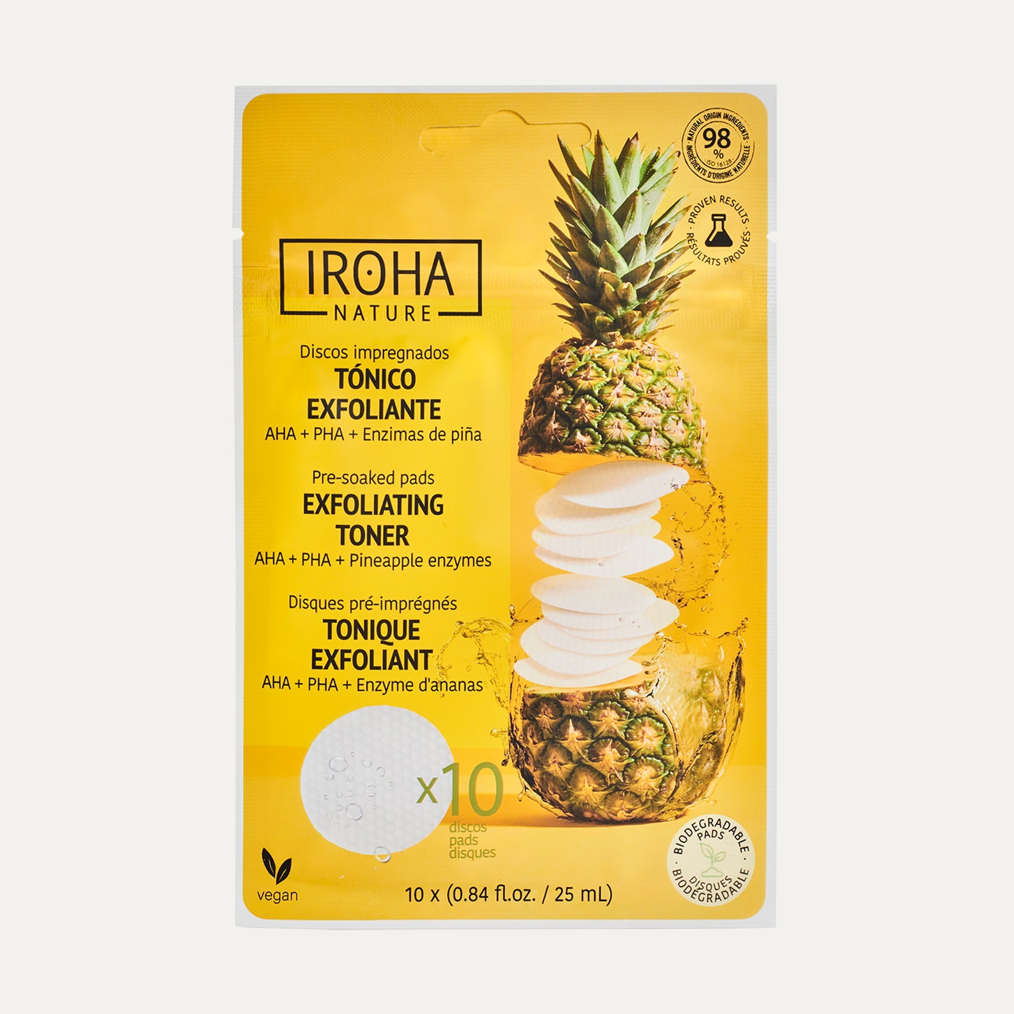 IROHA TONICO ESFOLIANTE dischetti pre-imbevuti 10 pz