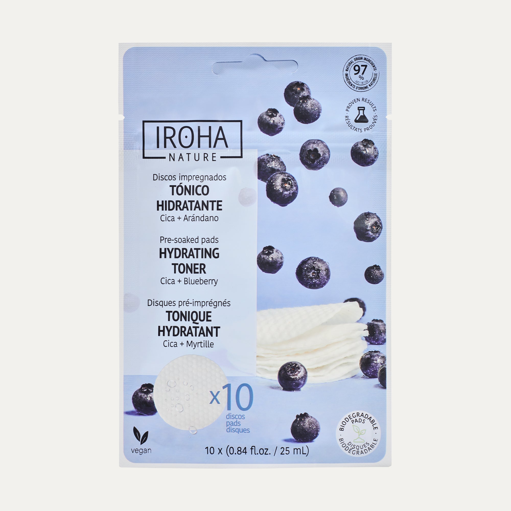 IROHA TONICO IDRATANTE dischetti pre-imbevuti 10 u