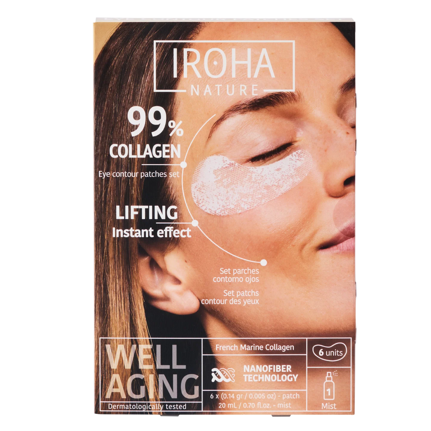 IROHA 99% COLLAGENE patch contorno occhi 6 u