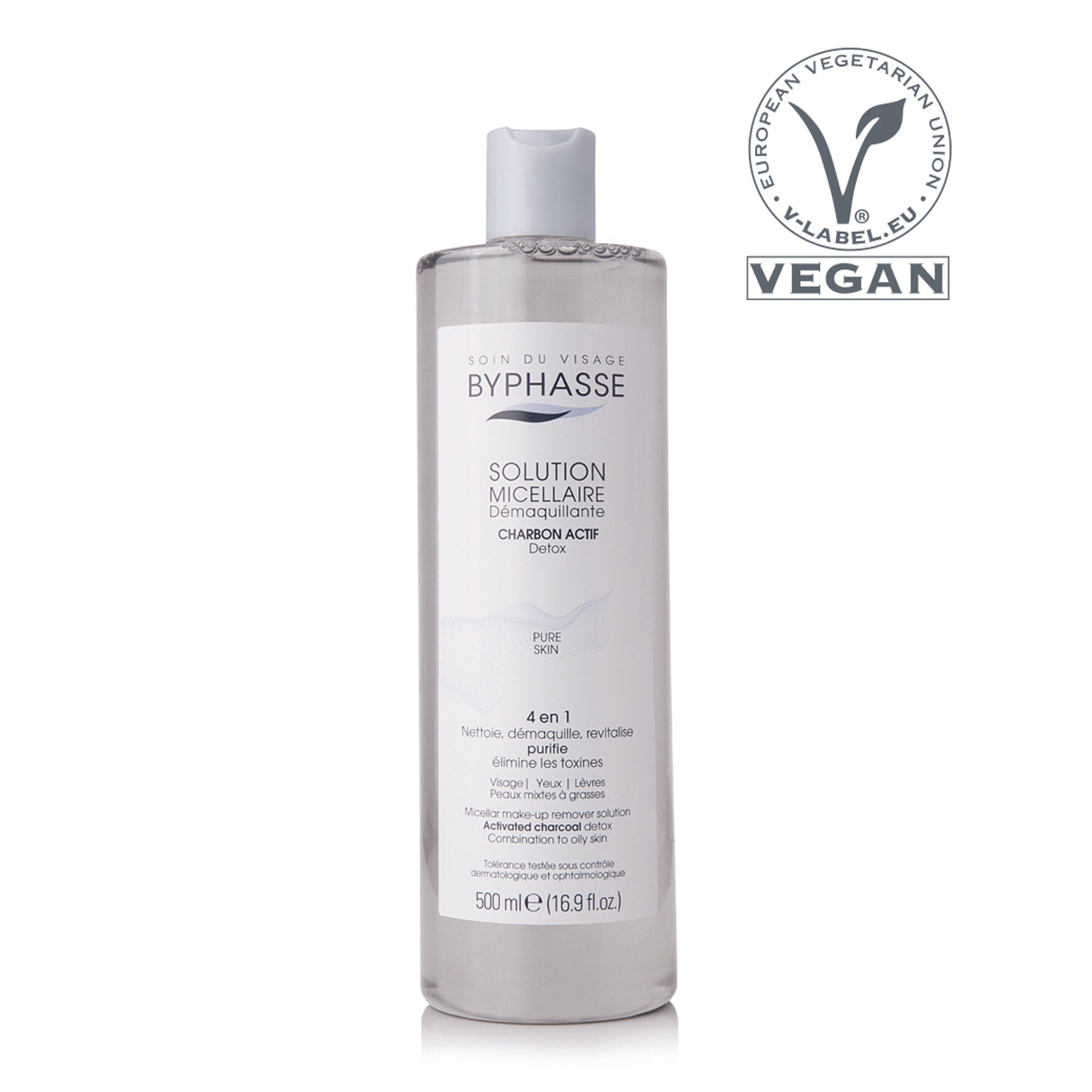 BYPHASSE Soluzione micellare struccante al carbone attivo 500 ml