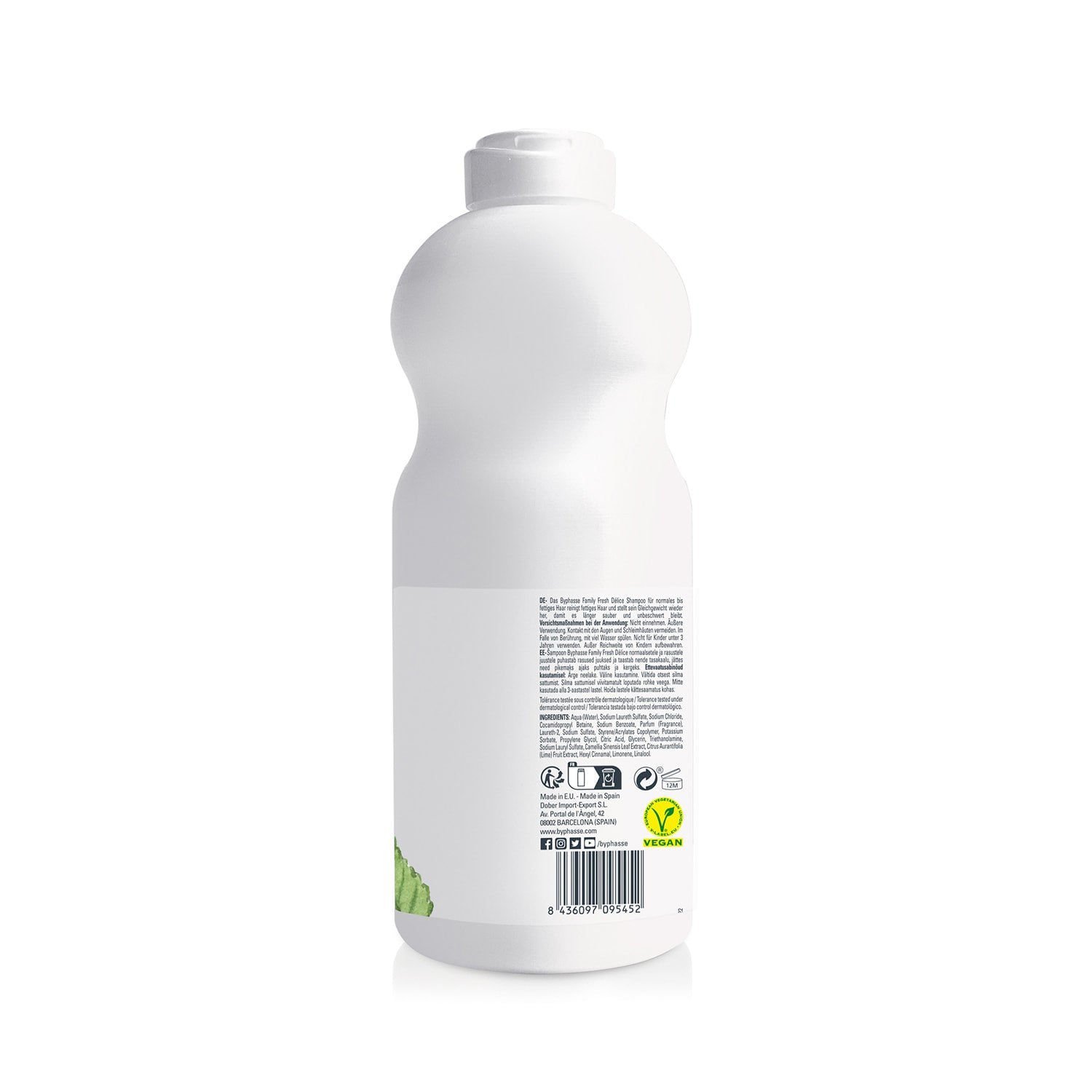 BYPHASSE FAMILY FRESH DELICE shampoo for normal to oily hair 750 ml