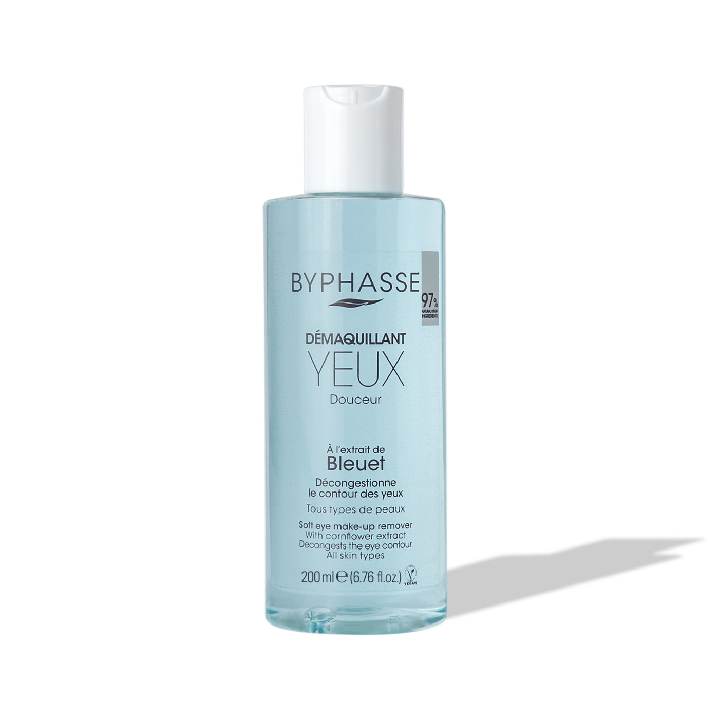 BYPHASSE DOUCEUR DÉMAQUILLANT YEUX extrait de bleuet 200 ml