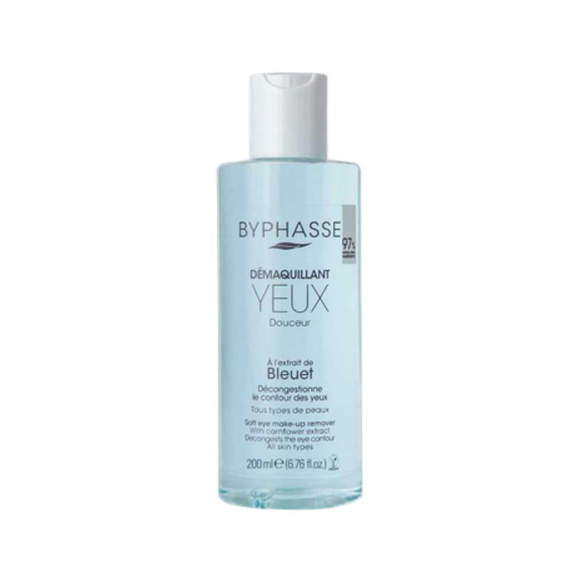 BYPHASSE DOUCEUR DÉMAQUILLANT YEUX extrait de bleuet 200 ml