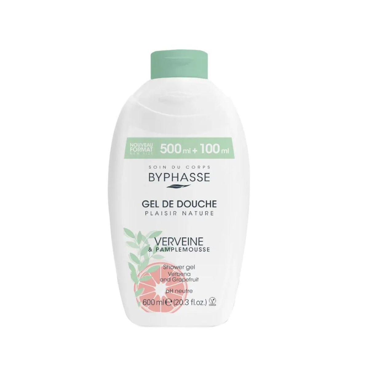 BYPHASSE VERVEINE &amp; PAPLEMOUSSE shower gel 600 ml