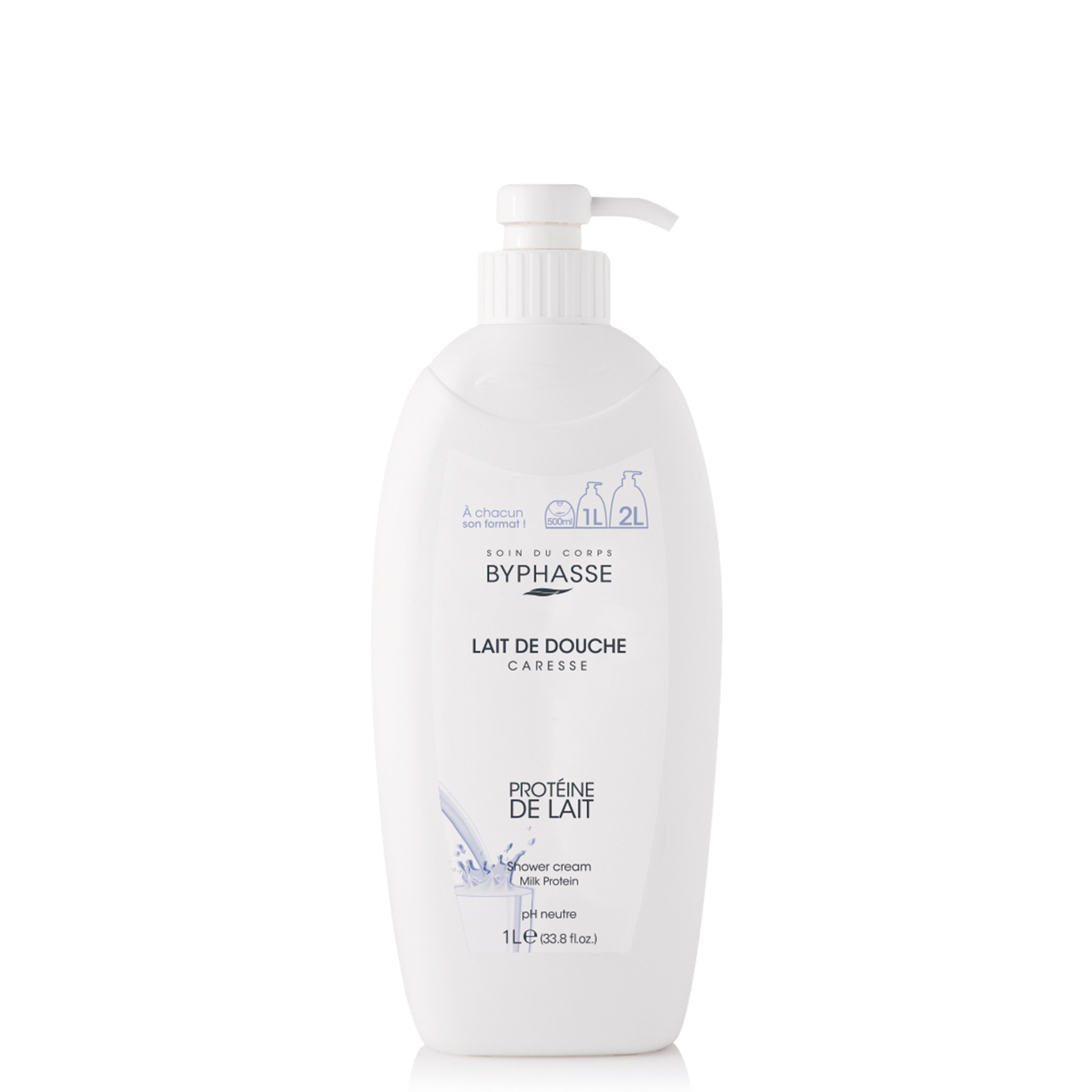 BYPHASSE CARESSE milk protein shower cream 1000 ml