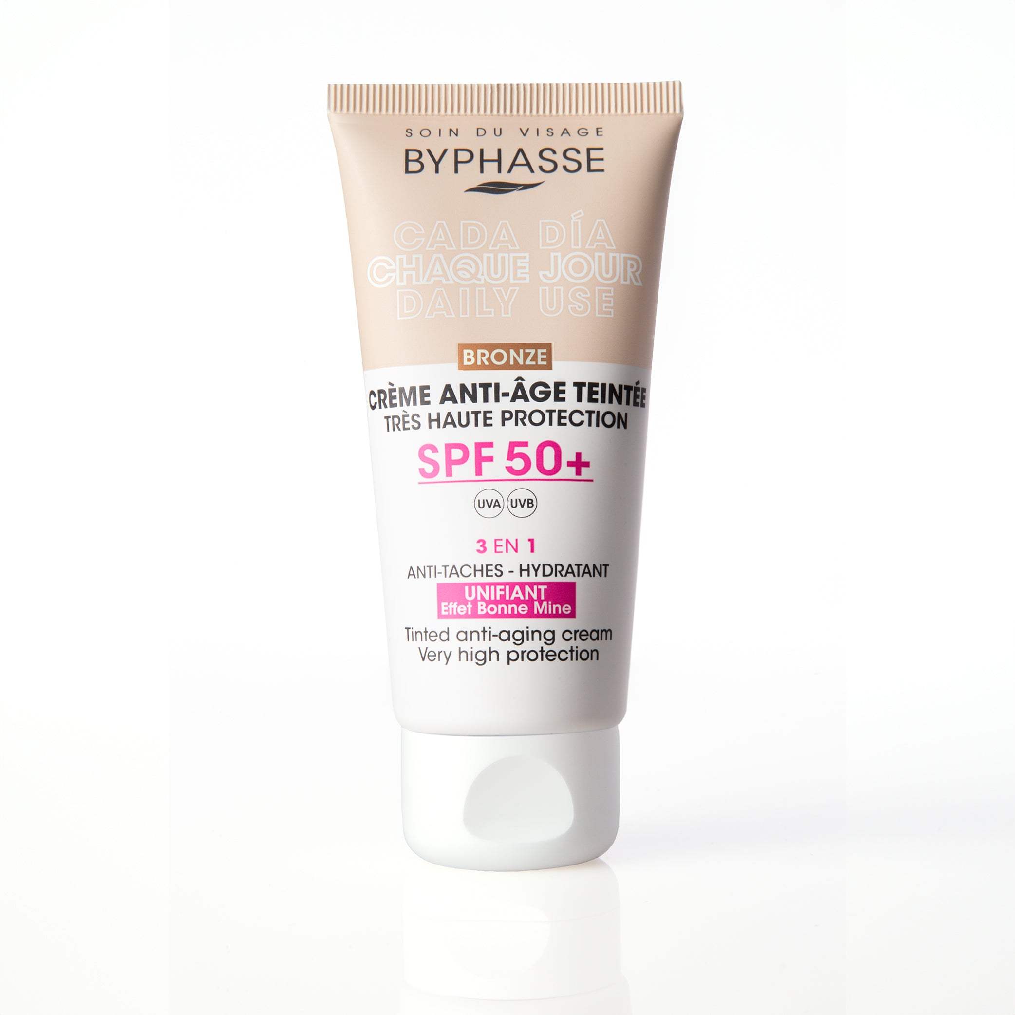 BYPHASSE Crema Viso Antietà colorata SPF50+ #bronzo 50 ml