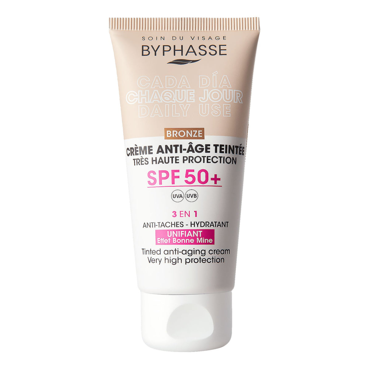 BYPHASSE Crema Viso Antietà colorata SPF50+ #bronzo 50 ml