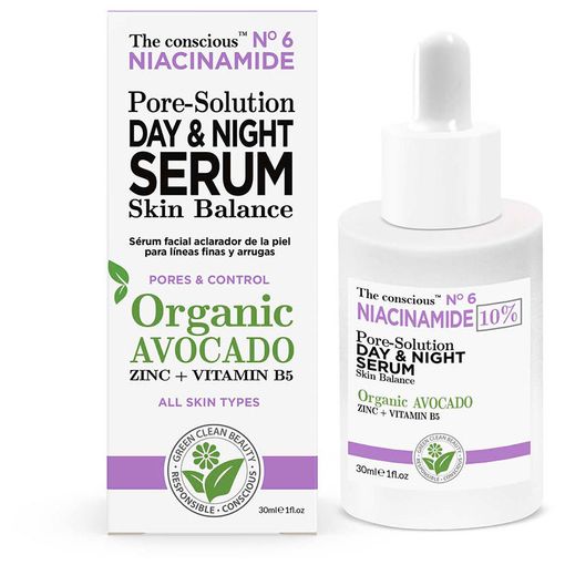 THE CONSCIOUS™ NIACINAMIDE sérum jour & nuit anti-pores avocat bio 30 ml