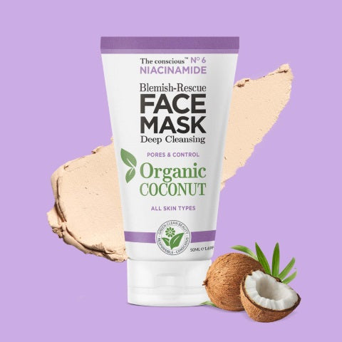 THE CONSCIOUS™ NIACINAMIDE blemish-rescue face mask organic coconut 50 ml