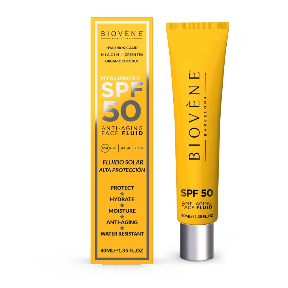 Fluide visage anti-âge à l'acide hyaluronique BIOVÈNE SPF50 40 ml