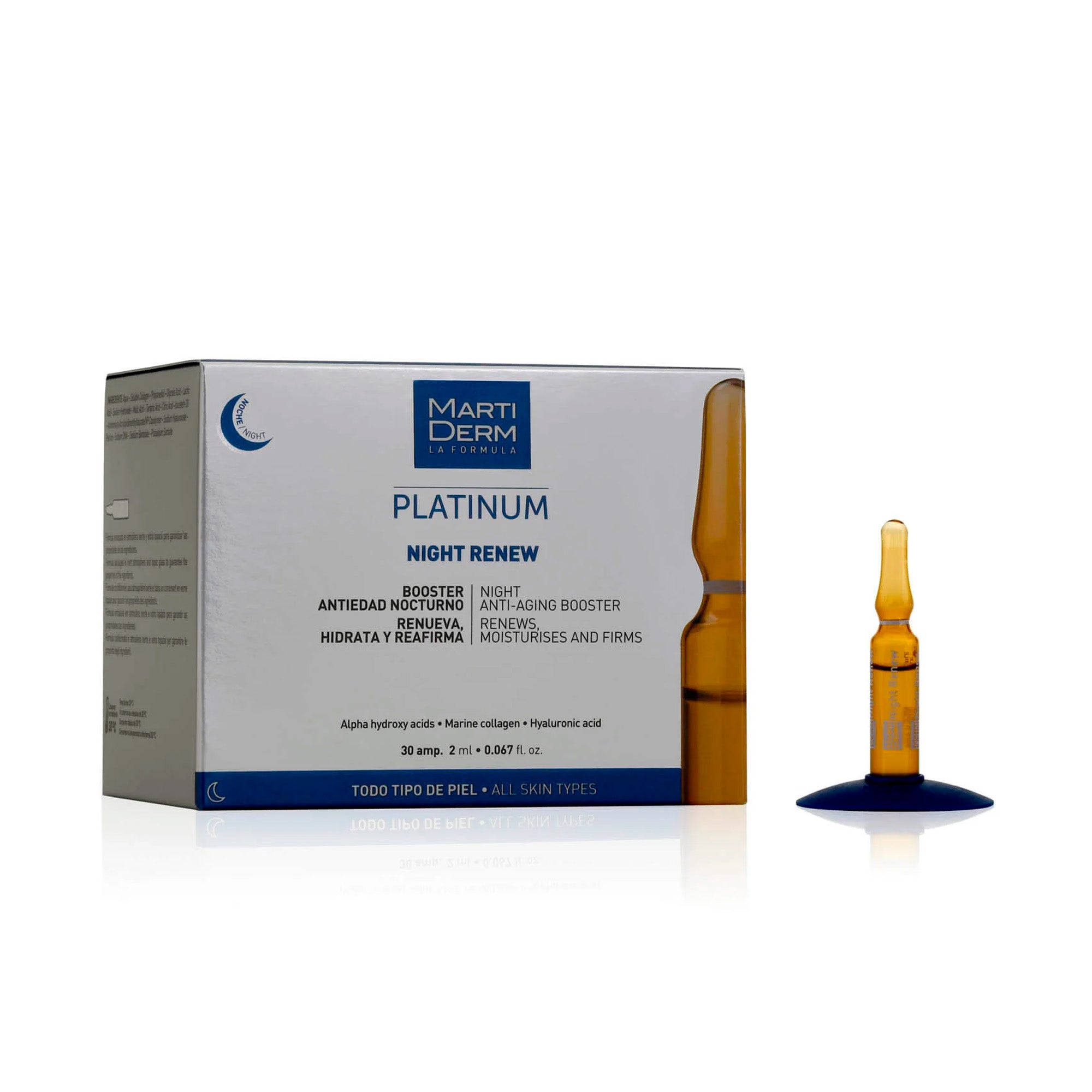 MARTIDERM PLATINUM NIGHT RENEW ampoules 30 x 2 ml