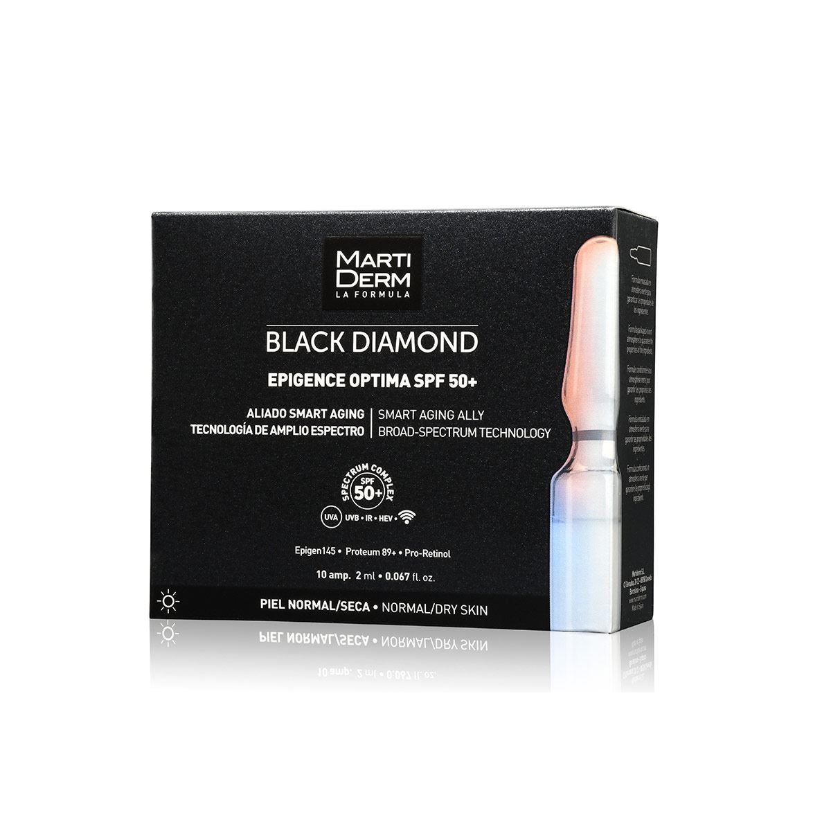 MARTIDERM BLACK DIAMOND EPIGENCE OPTIMA ampoules for normal-dry skin SPF50+ 10 x 2 ml