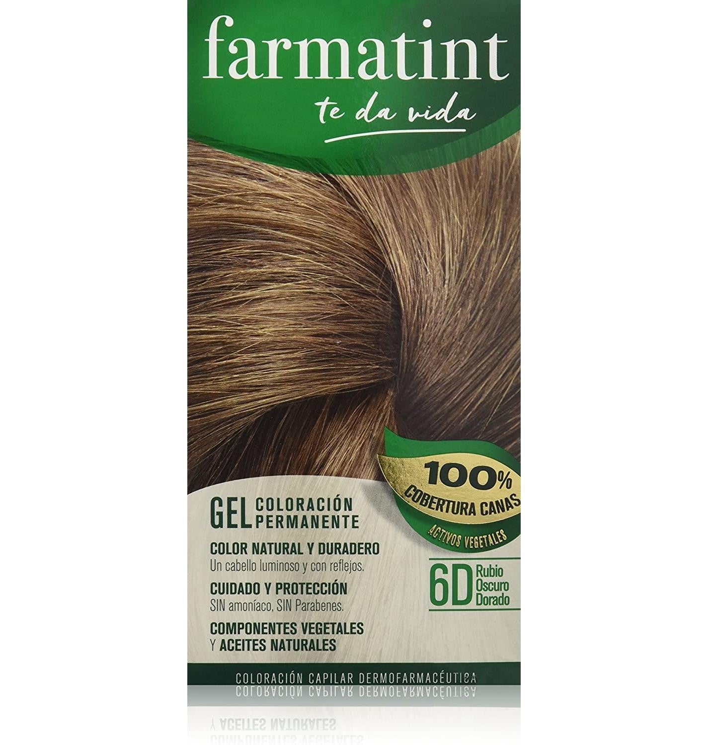 FARMATINT GEL colorazione permanente #6d-biondo scuro dorato 5 pezzi
