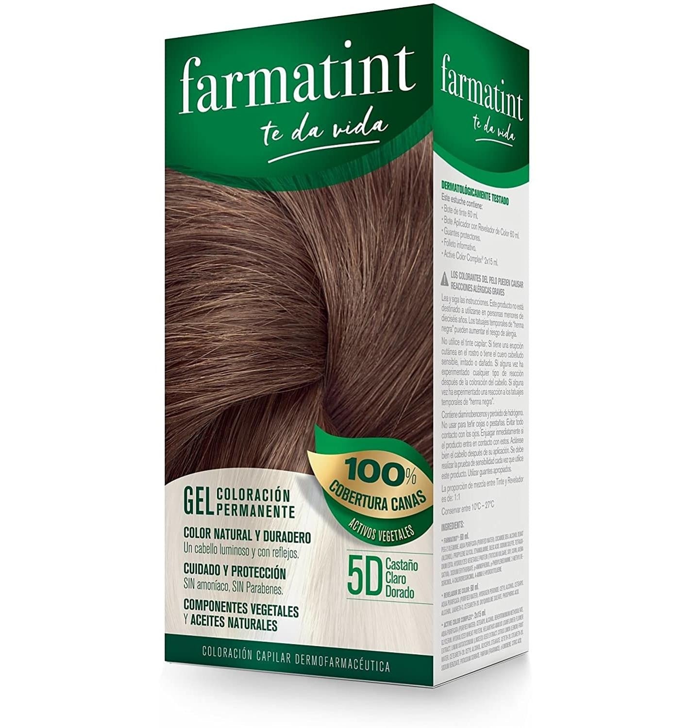 FARMATINT GEL colorazione permanente #5d-castano chiaro dorato 5 unità