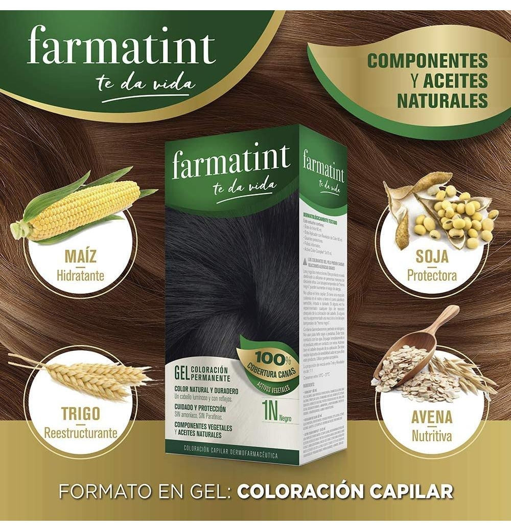 FARMATINT GEL colorazione permanente #1n-nero 5 u