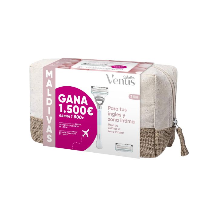 GILLETTE VENUS INTIMA MALDIVES TROUSSE DE TOILETTE rasoir + 2 recharges