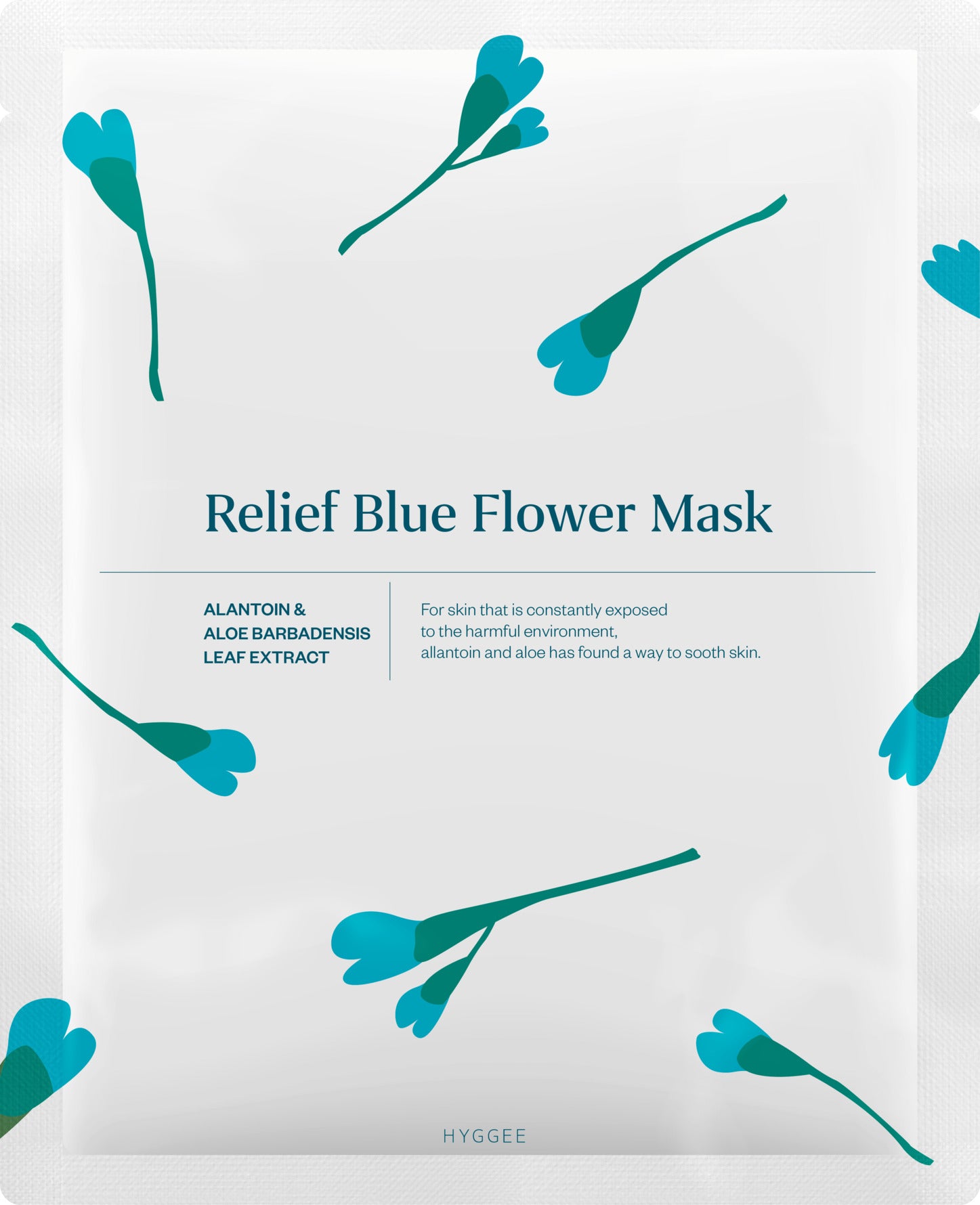 HYGGEE RELIEF BLUE maschera floreale 35 ml