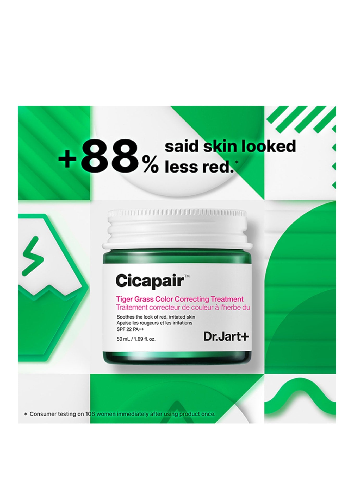 DR.JART+ CICAPAIR crème correctrice de teint à l'herbe du tigre 15 ml