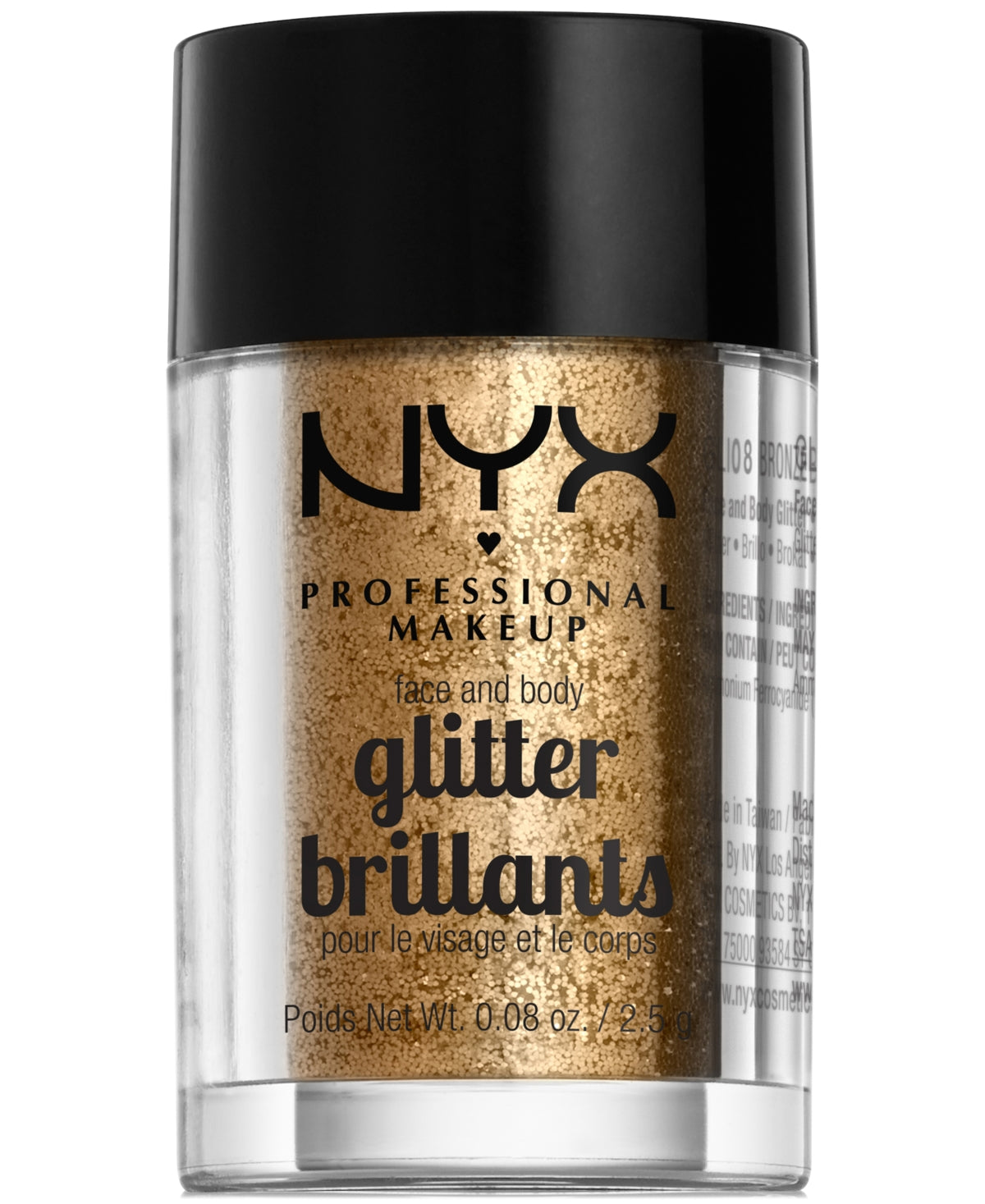 NYX PROFESSIONAL MAKE UP GLITTER BRILLANTS face and body #bronze
