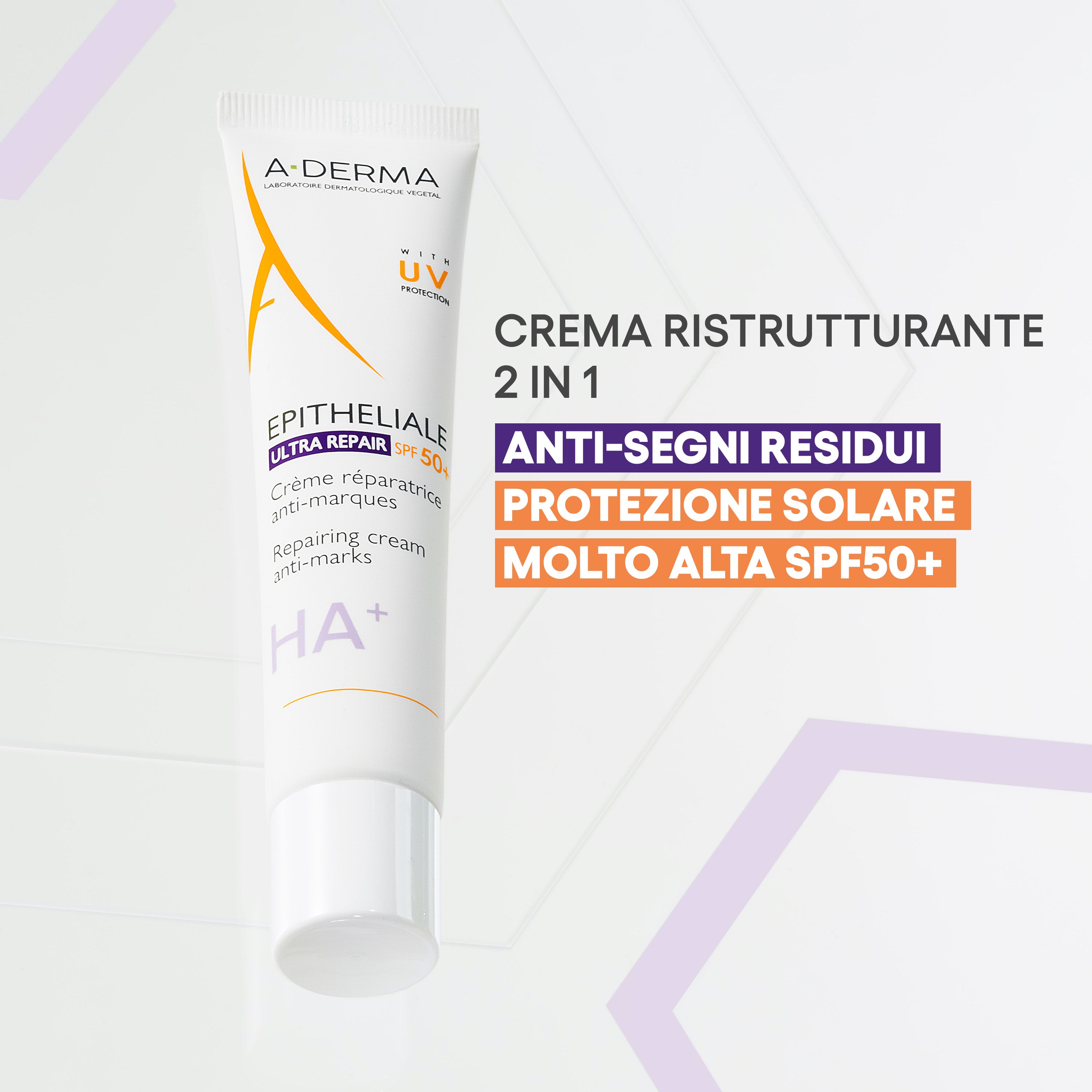 A-DERMA EPITHELIALE AH ULTRA SPF50+ repair cream 40 ml