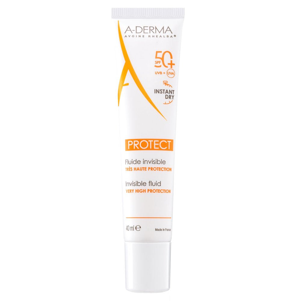 A-DERMA PROTECT invisible facial solar fluid SPF50+ 40 ml