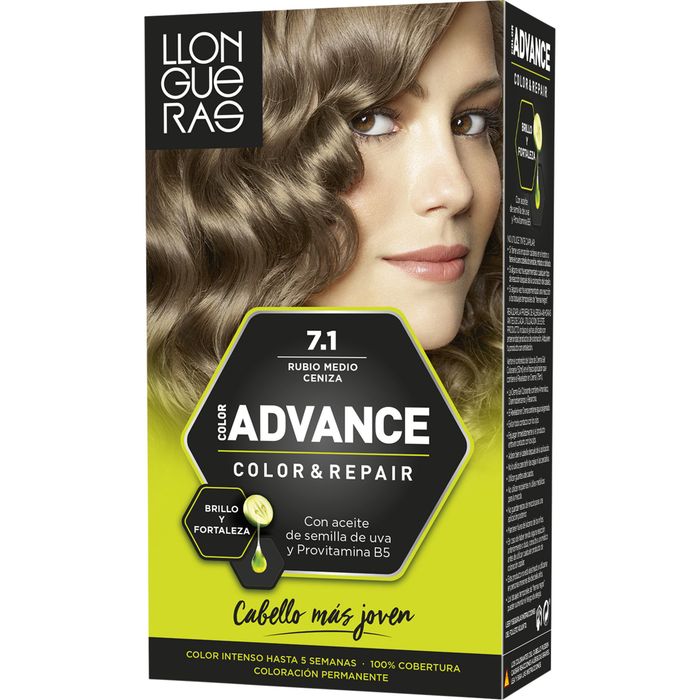 LLONGUERAS COLOR ADVANCE #7,1-biondo cenere 1 pz