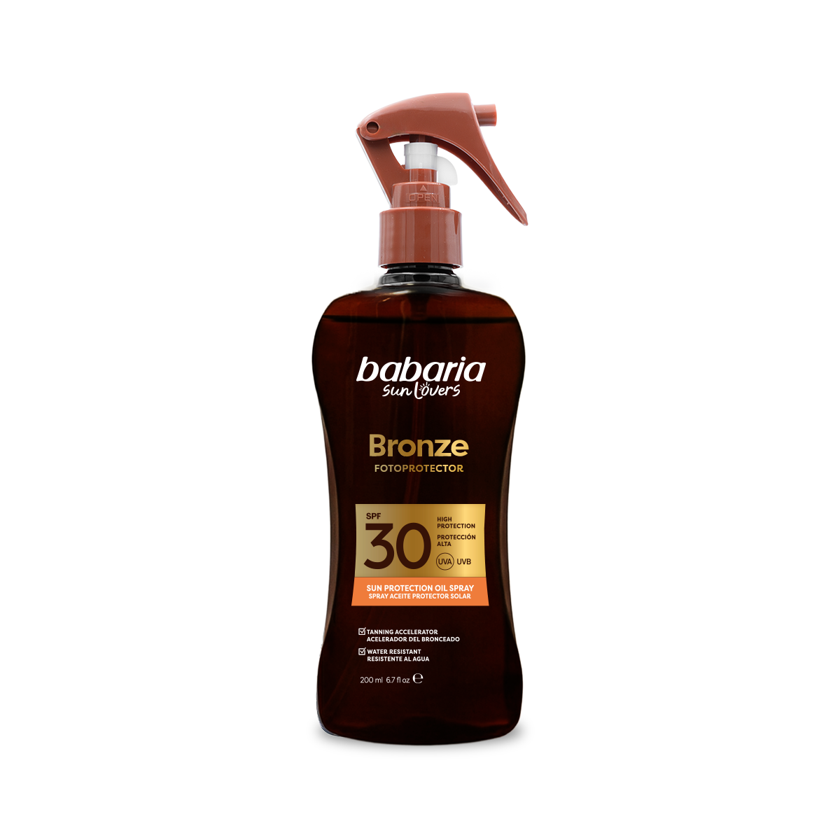 BABARIA SUN LOVERS BRONZE spray protector solar SPF30 200 ml