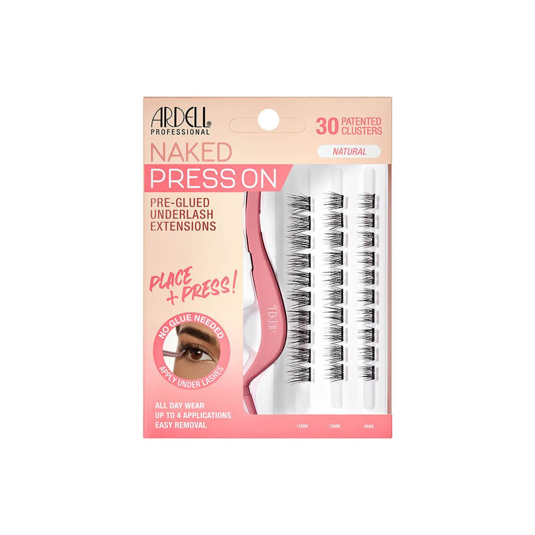 ARDELL PRESS ON extension ciglia inferiori pre-incollate #naked natural 30 pezzi