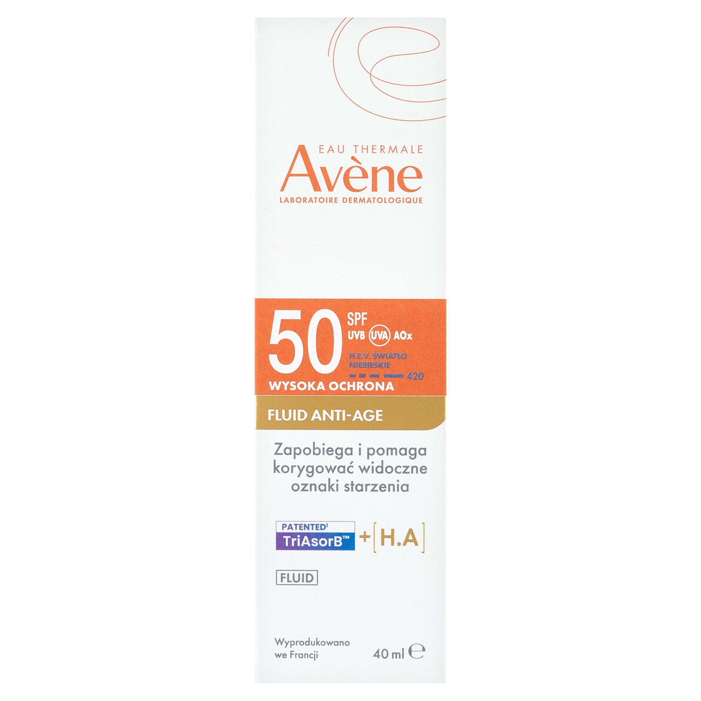 AVÈNE SOLAIRE EXPERT fluido anti-età SPF 50 40 ml