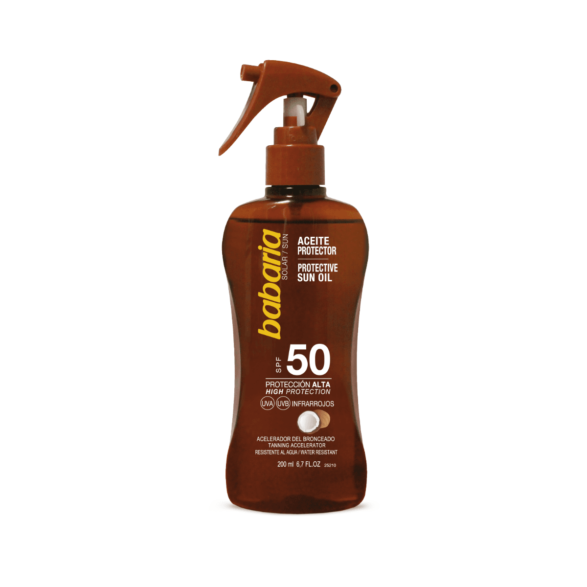 BABARIA SUN LOVERS BRONZE spray aceite protecor solar SPF50 200 ml