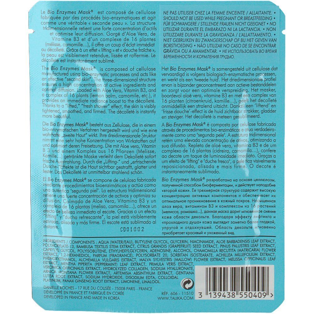 Masque décolleté TALIKA BIO ENZYMES 25 gr