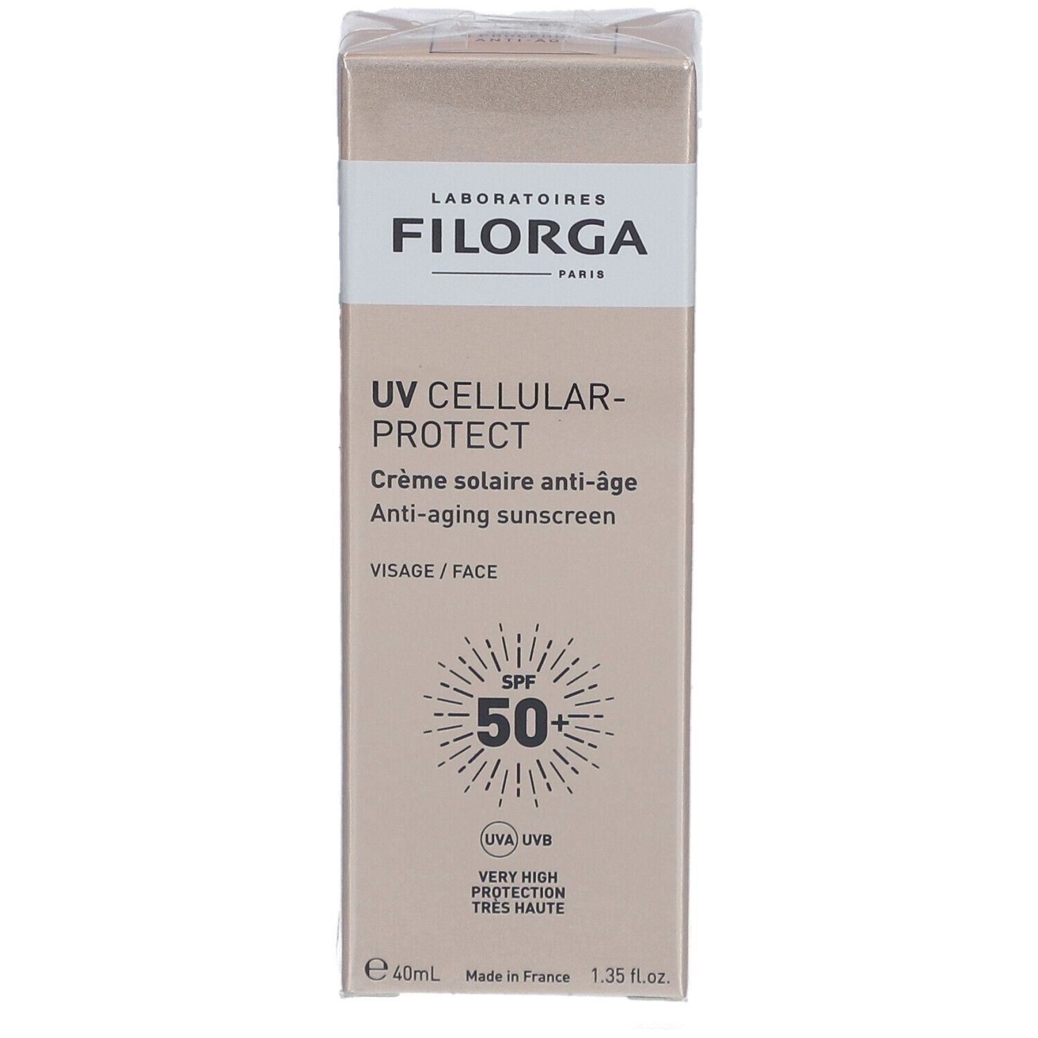 LABORATOIRES FILORGA UV CELLULAR-PROTECT protector solar antiedad facial SPF50+ 40 ml