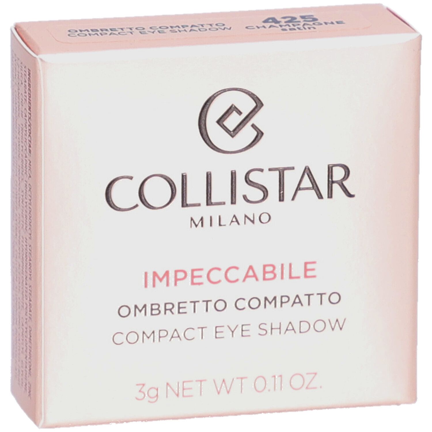 COLLISTAR IMPECCABILE ombretto compatto #425-Champagne Satin 3 gr