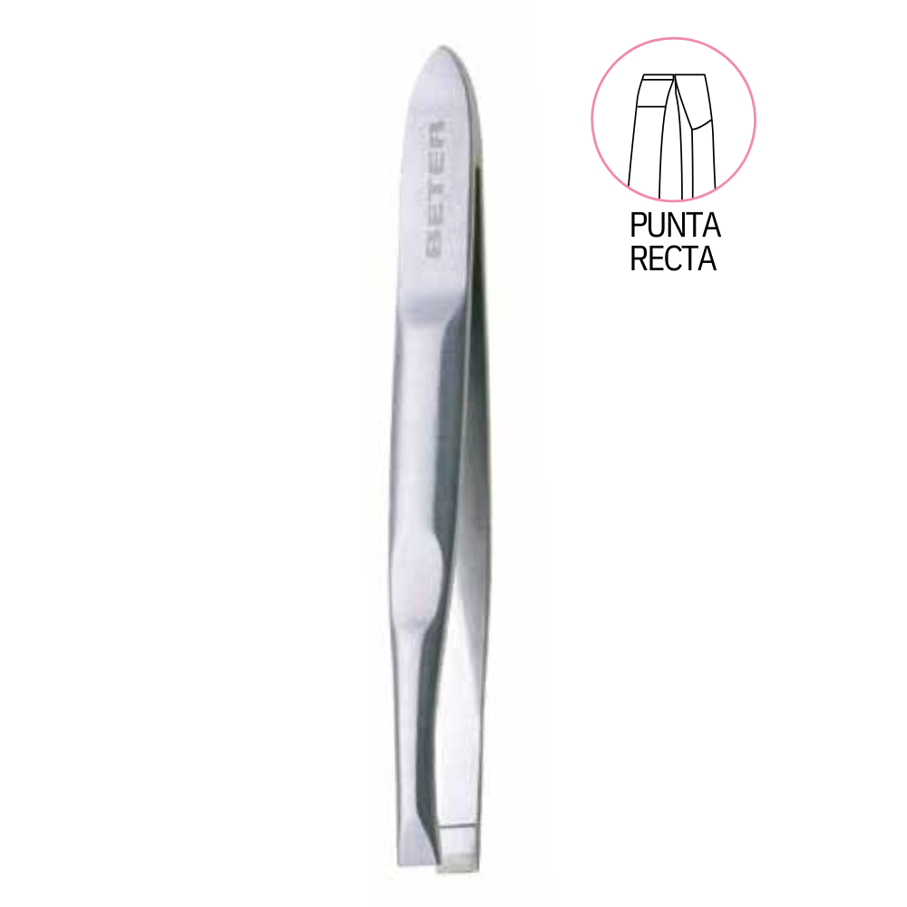 BETER TWEEZERS straight tip stainless steel 6.5 cm 1 unit