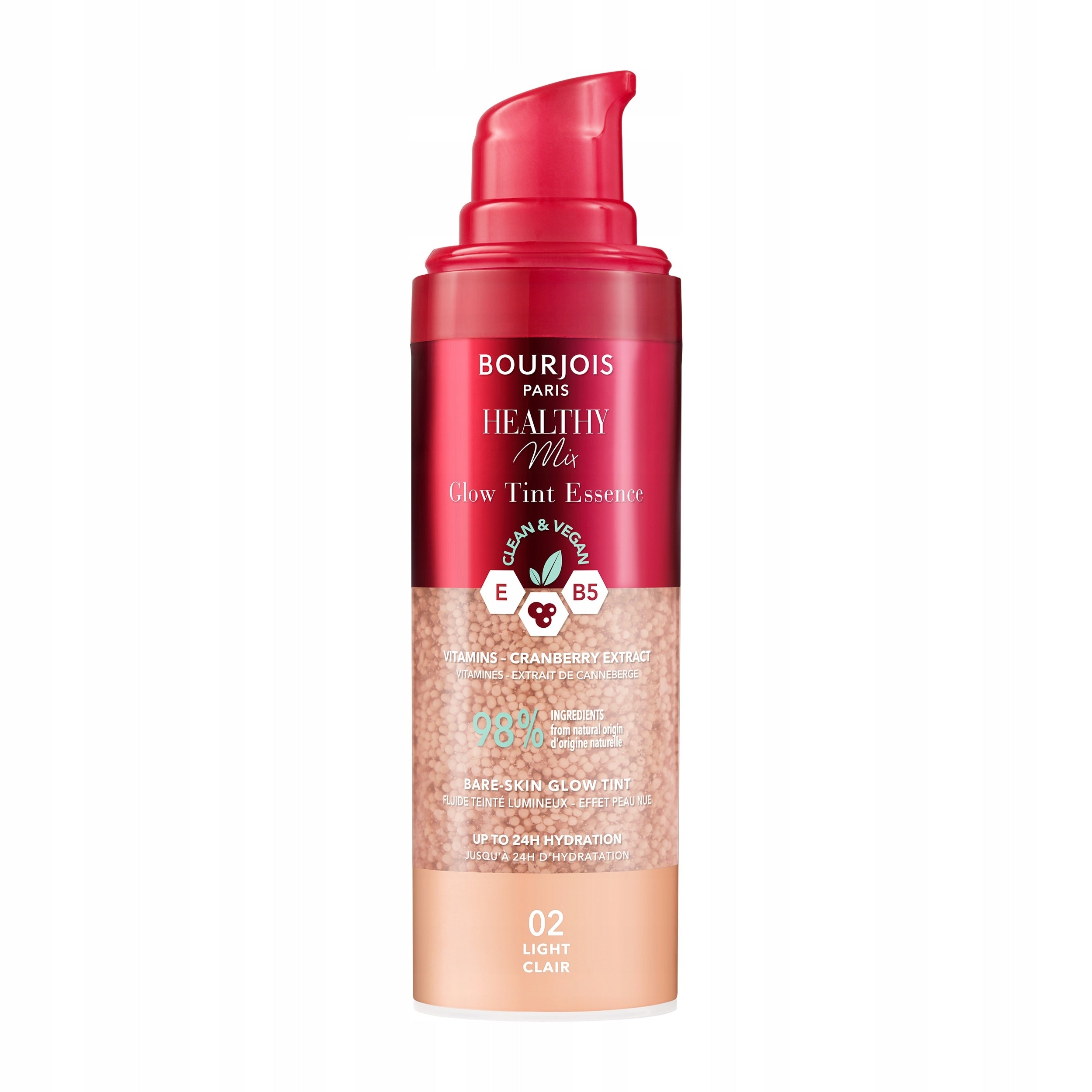 BOURJOIS HEALTHY MIX GLOW TINT ESSENCE base trucco #02-Light 30 ml