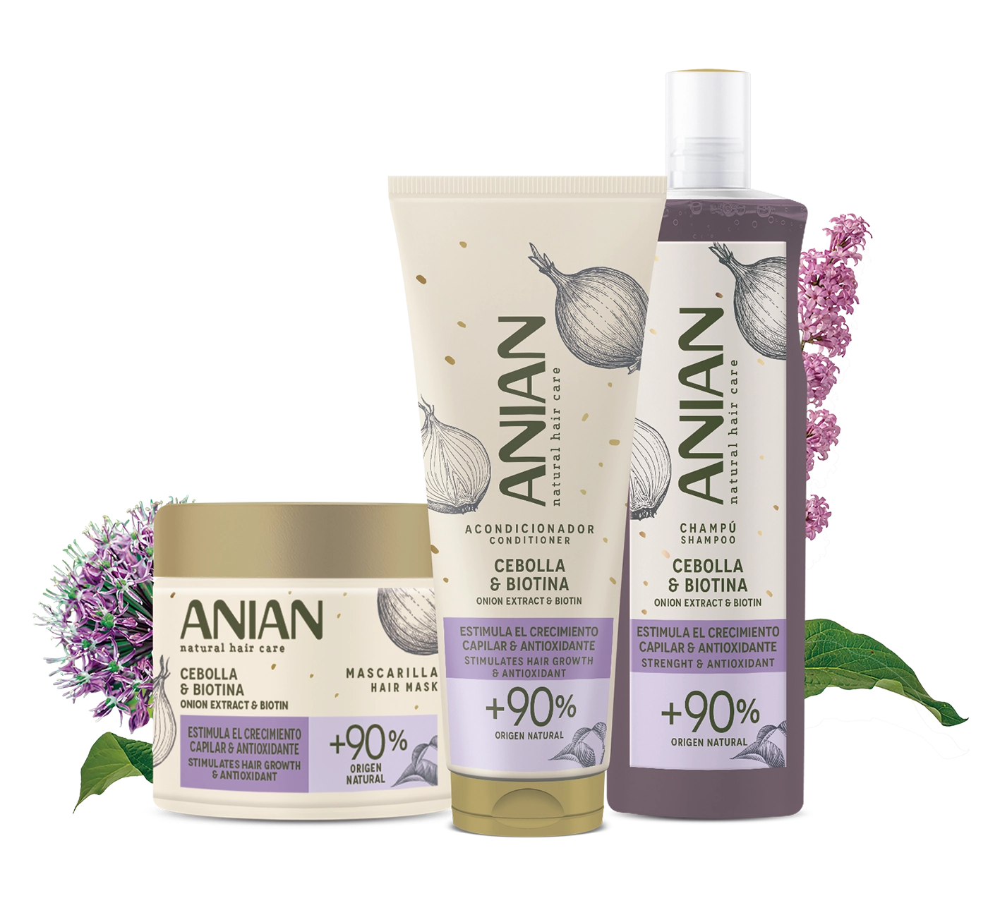 ANIAN ONION &amp; BIOTIN antioxidant &amp; stimulating shampoo 400 ml