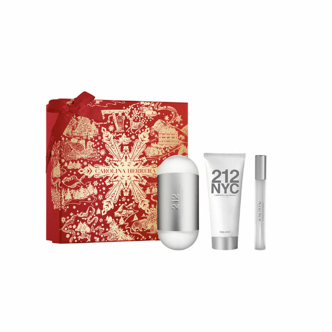 CAROLINA HERRERA 212 NYC FOR HER CASE 3 pcs