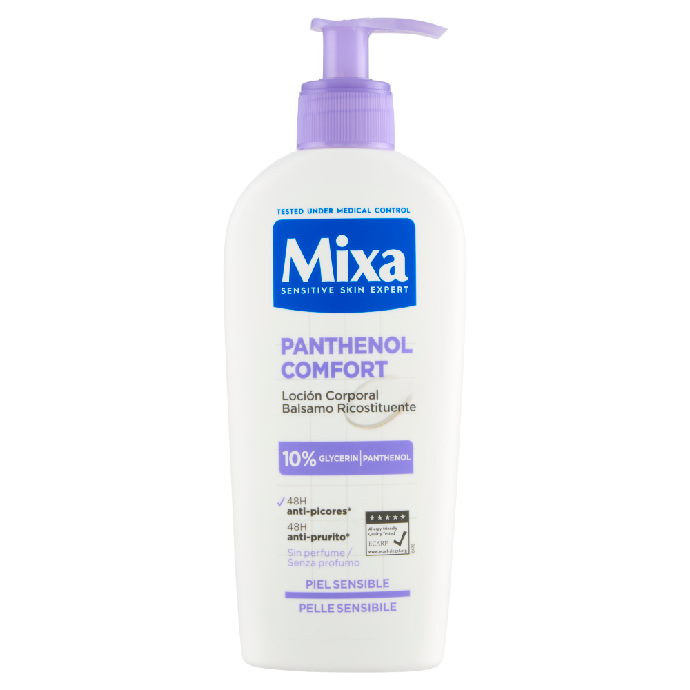 MIXA PANTENOLO COMFORT lozione corpo riparatrice per pelli sensibili 250 ml