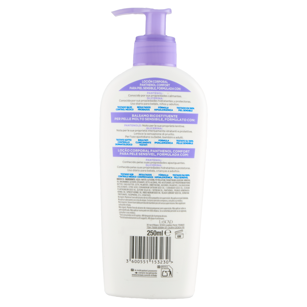 MIXA PANTENOLO COMFORT lozione corpo riparatrice per pelli sensibili 250 ml