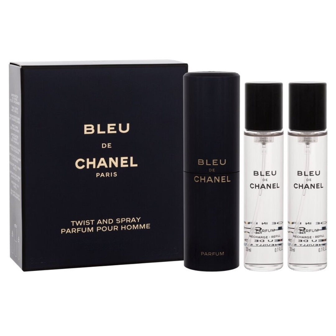 CHANEL BLEU eau de parfum refillable travel spray 3 x 20 ml